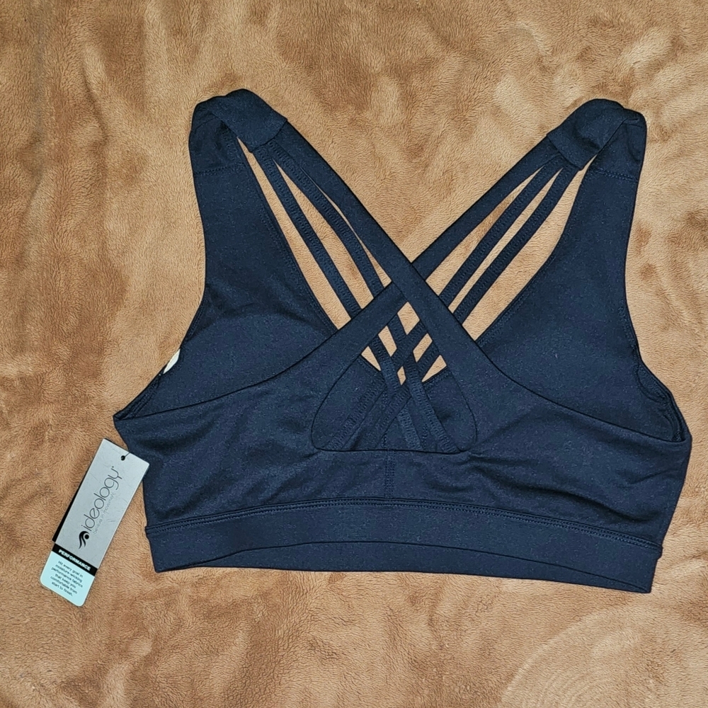 Ideology Womens Low Impact Sports Bra, Blue, Medium - Picture 3 of 3